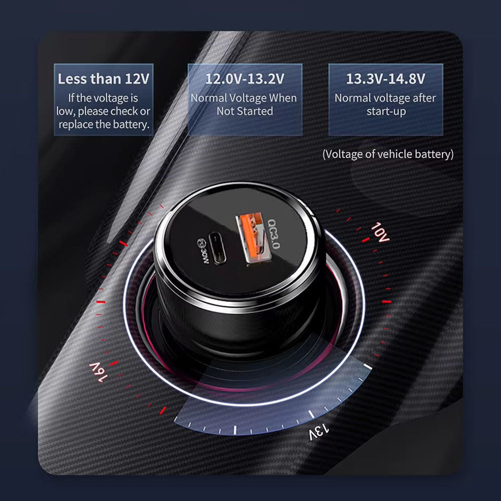 Auto nabíjačka Techsuit TE-P31 Premium, 48W, 3A, 1 x USB-A - 1 x USB-C, Čierna