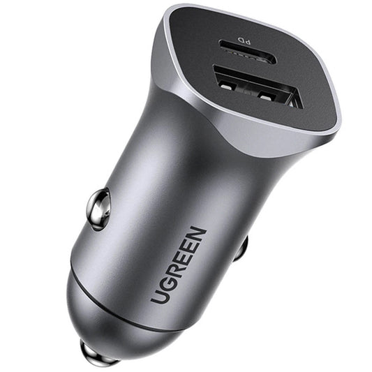 Nabíjačka do auta UGREEN CD130, 30 W, 3A, 1 x USB-A - 1 x USB-C, sivá
