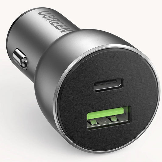 Nabíjačka do auta UGREEN CD213, 36 W, 3A, 1 x USB-A - 1 x USB-C, sivá