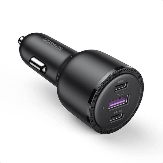 Nabíjačka do auta UGREEN CD239, 69 W, 3,25 A, 1 x USB-A - 2 x USB-C, čierna