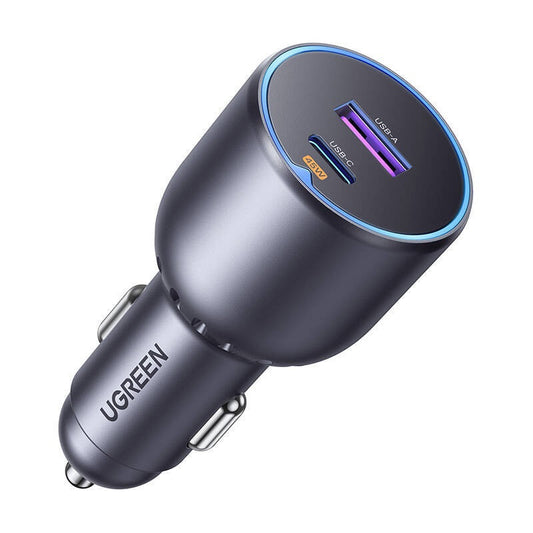 Nabíjačka do auta UGREEN EC701, 63 W, 3A, 1 x USB-A - 1 x USB-C, čierna