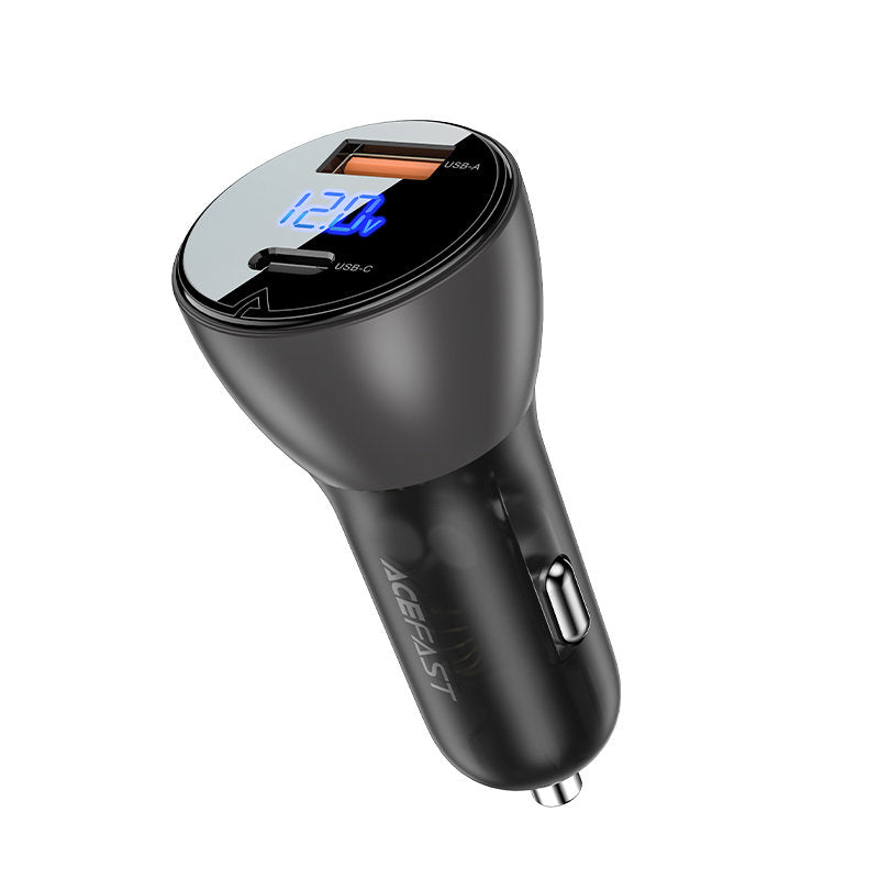 Auto nabíjačka Acefast B6, 63W, 3,6A, 1 x USB-A - 1 x USB-C, čierna