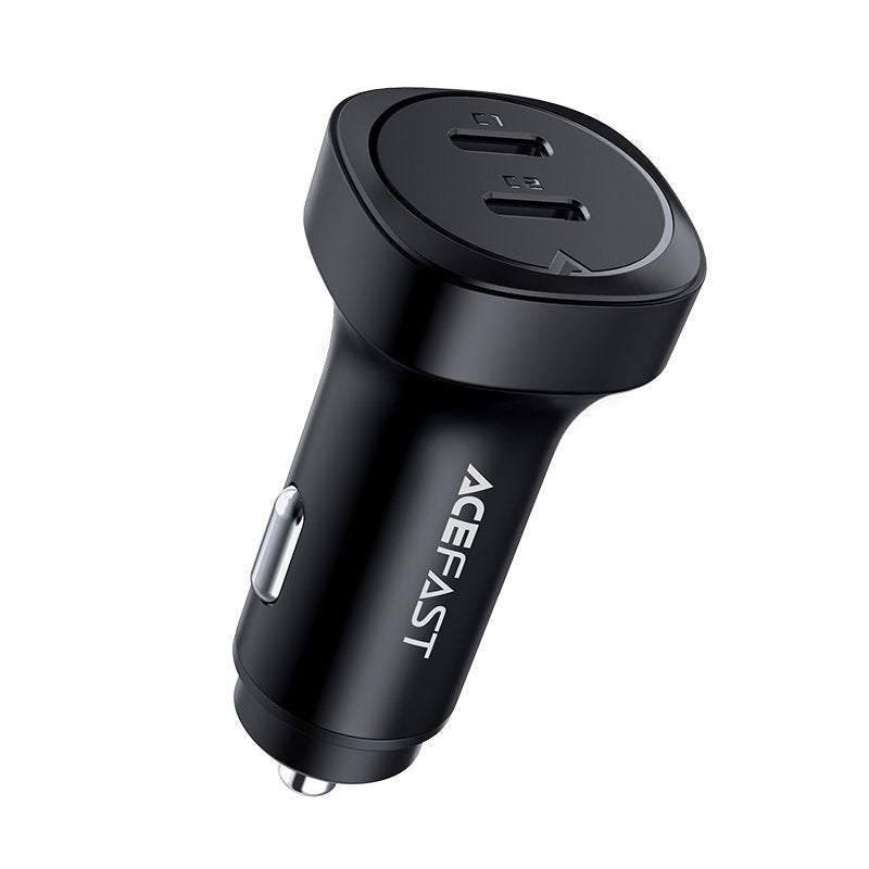 Auto nabíjačka Acefast B2, 72W, 3A, 2 x USB-C, Čierna