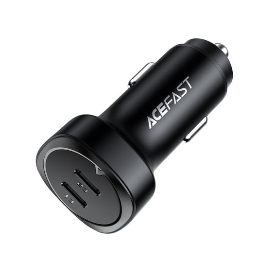 Auto nabíjačka Acefast B2, 72W, 3A, 2 x USB-C, Čierna