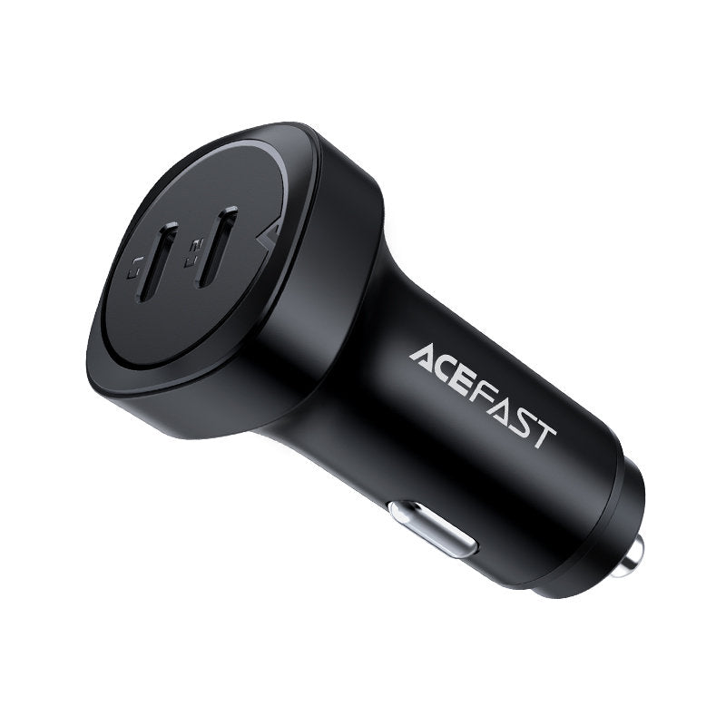 Auto nabíjačka Acefast B2, 72W, 3A, 2 x USB-C, Čierna