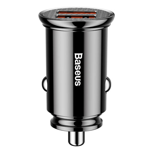 Baseus nabíjačka do auta, 30 W, 5 A, 2 x USB-A, čierna CCALL-YD01
