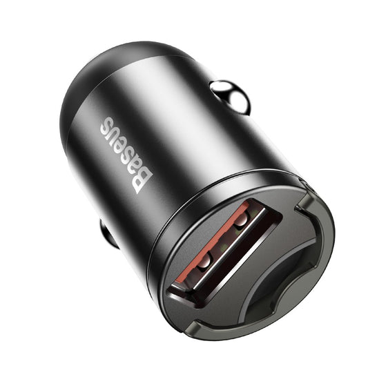 Auto nabíjačka Baseus Star Mini, 30W, 3A, 1 x USB-A, Sivá VCHX-A0G