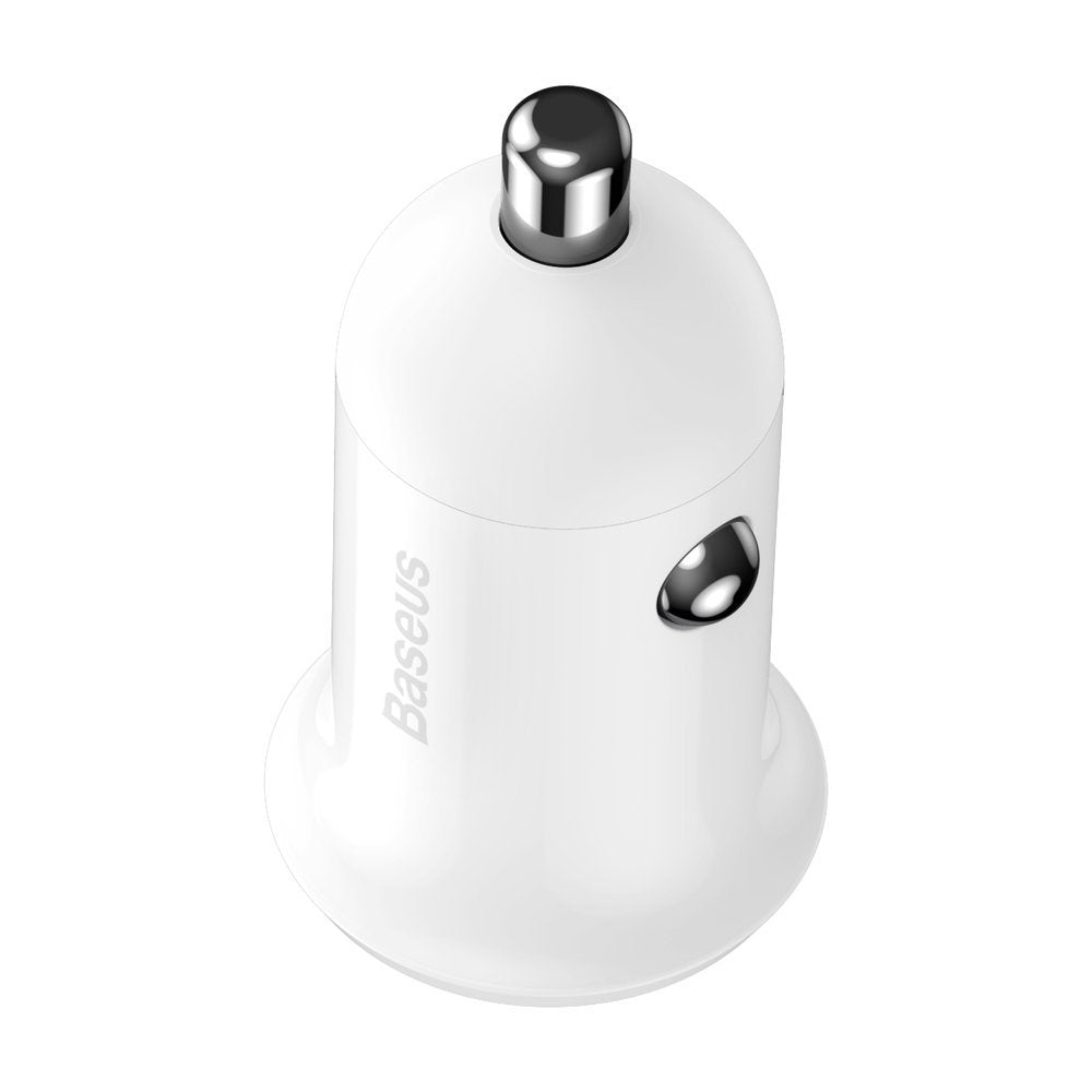 Nabíjačka do auta Baseus Grain Pro, 24 W, 2,4 A, 2 x USB-A, biela CCALLP-02