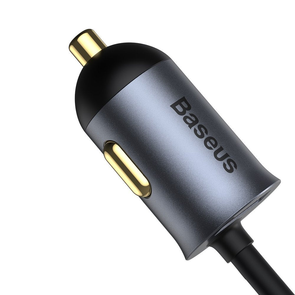 Auto nabíjačka Baseus Share Together, 120W, 3A, 3 x USB-A - 1 x USB-C, sivá CCBT-B0G