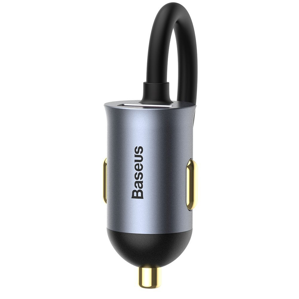 Auto nabíjačka Baseus Share Together, 120W, 3A, 3 x USB-A - 1 x USB-C, sivá CCBT-B0G