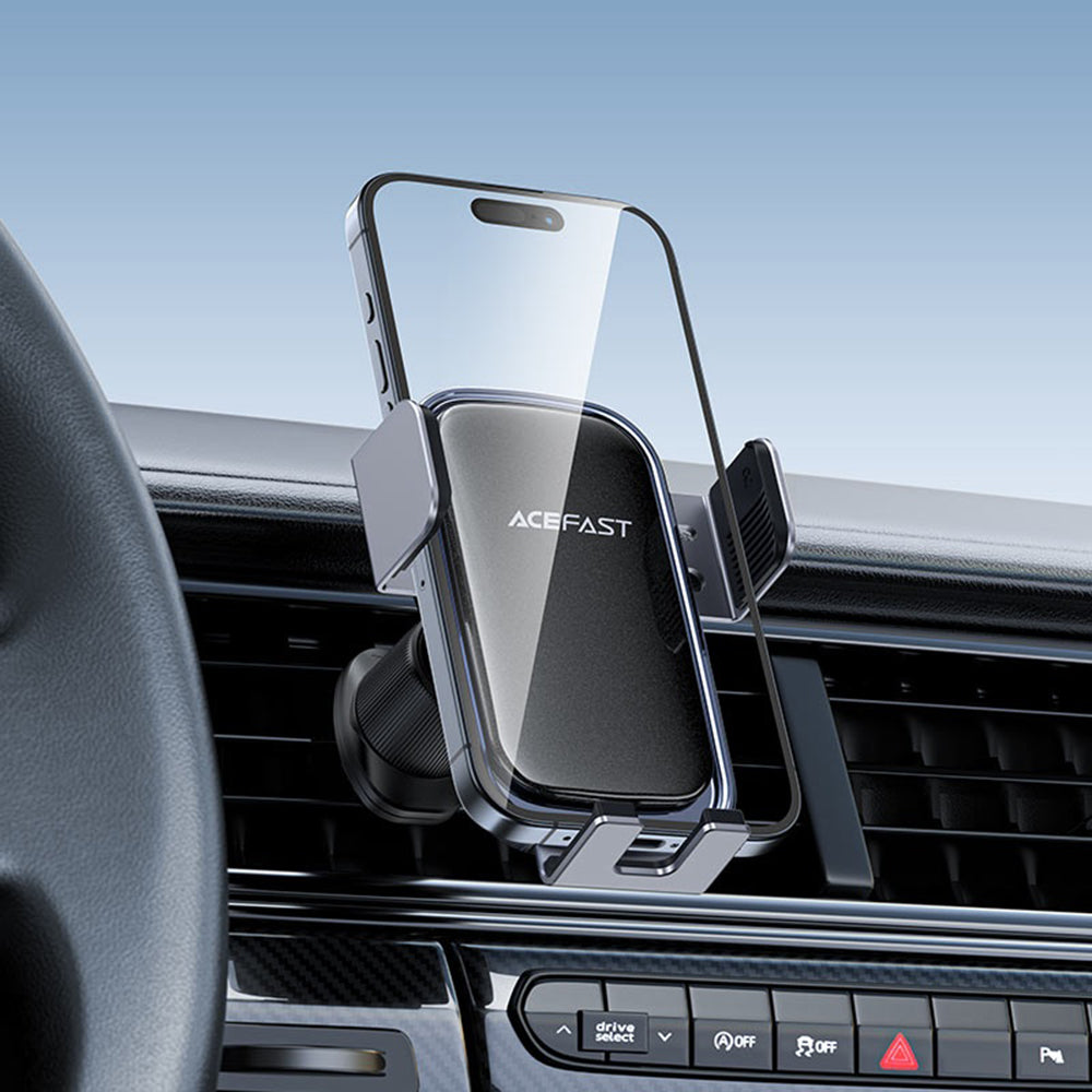Bezdrôtová autonabíjačka Acefast D39 so solárnym panelom, 15W, 1.67A, čierna