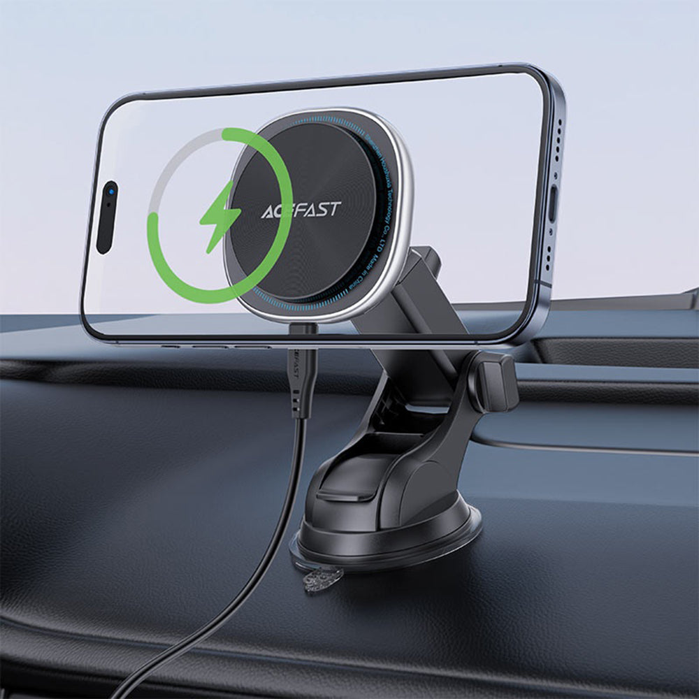 Bezdrôtová autonabíjačka Acefast D42, 15W, 1.67A, Strieborná