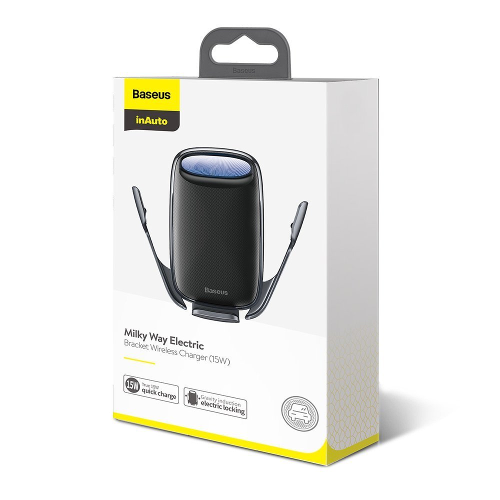 Baseus Milky Way Series Wireless Car Charger, 15W, 1.67A, Black WXHW02-01