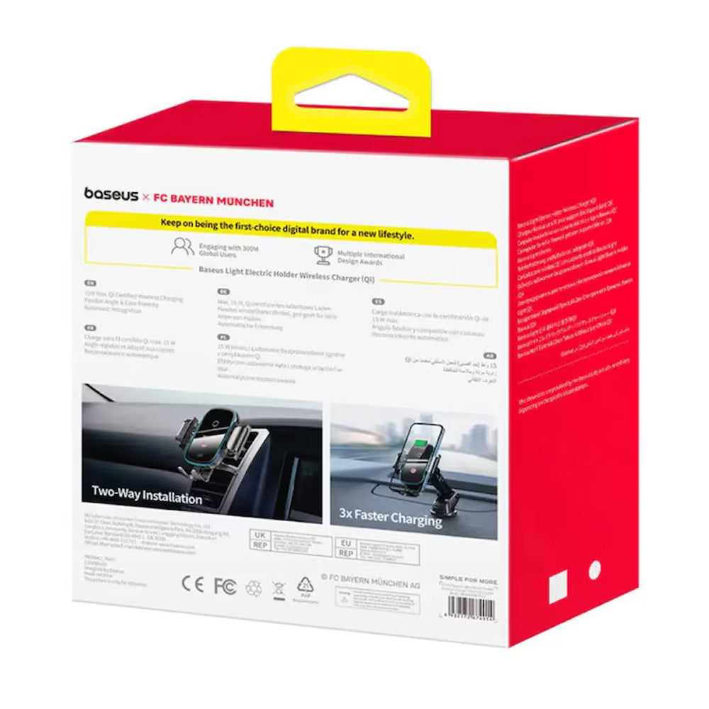 Bezdrôtová autonabíjačka Baseus Light, 15W, 1.67A, Sivá C40344000113-Z1