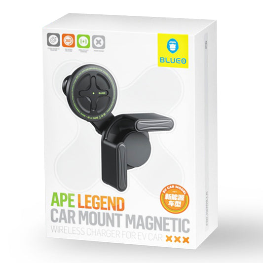 Bezdrôtová nabíjačka do auta Blueo Ape Legend EV Car, 15W, 1.67A, Čierna