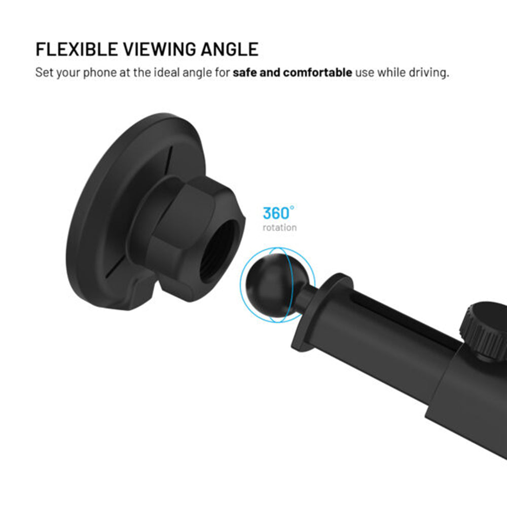 Bezdrôtová nabíjačka do auta Fixed MagRound 2 XL, 15W, 1.67A, čierna