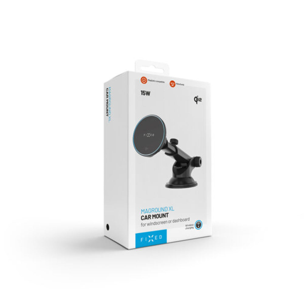 Bezdrôtová nabíjačka do auta Fixed MagRound 2 XL, 15W, 1.67A, čierna