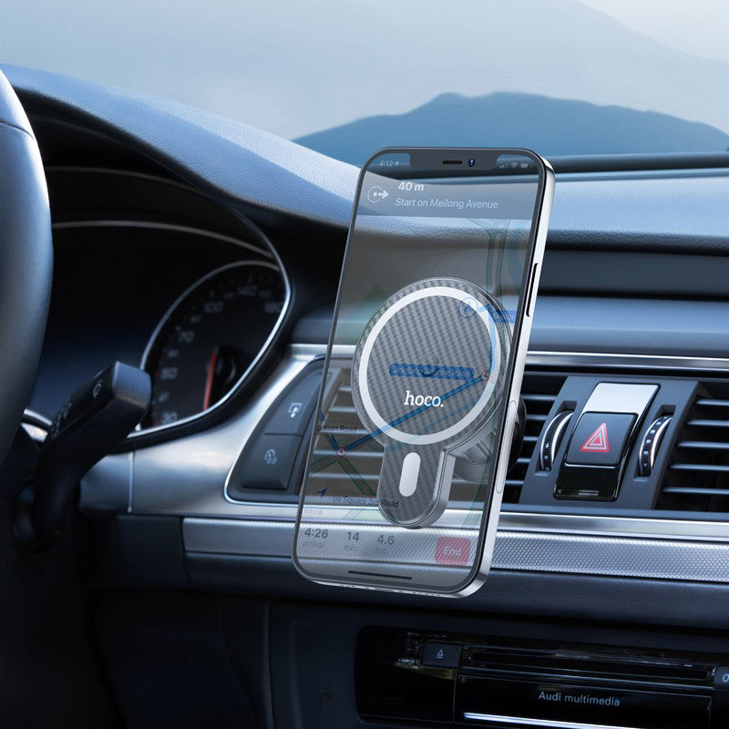 Bezdrôtová autonabíjačka HOCO CA85, 15W, 1.67A, Čierna