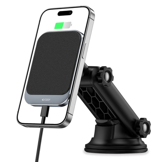 Bezdrôtová nabíjačka do auta Tech-Protect MM15W-V2, 15 W, 1,67 A, čierna