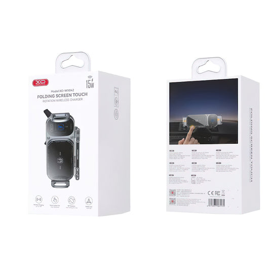 Bezdrôtová autonabíjačka XO Design WX041, 15W, 1.67A, Čierna