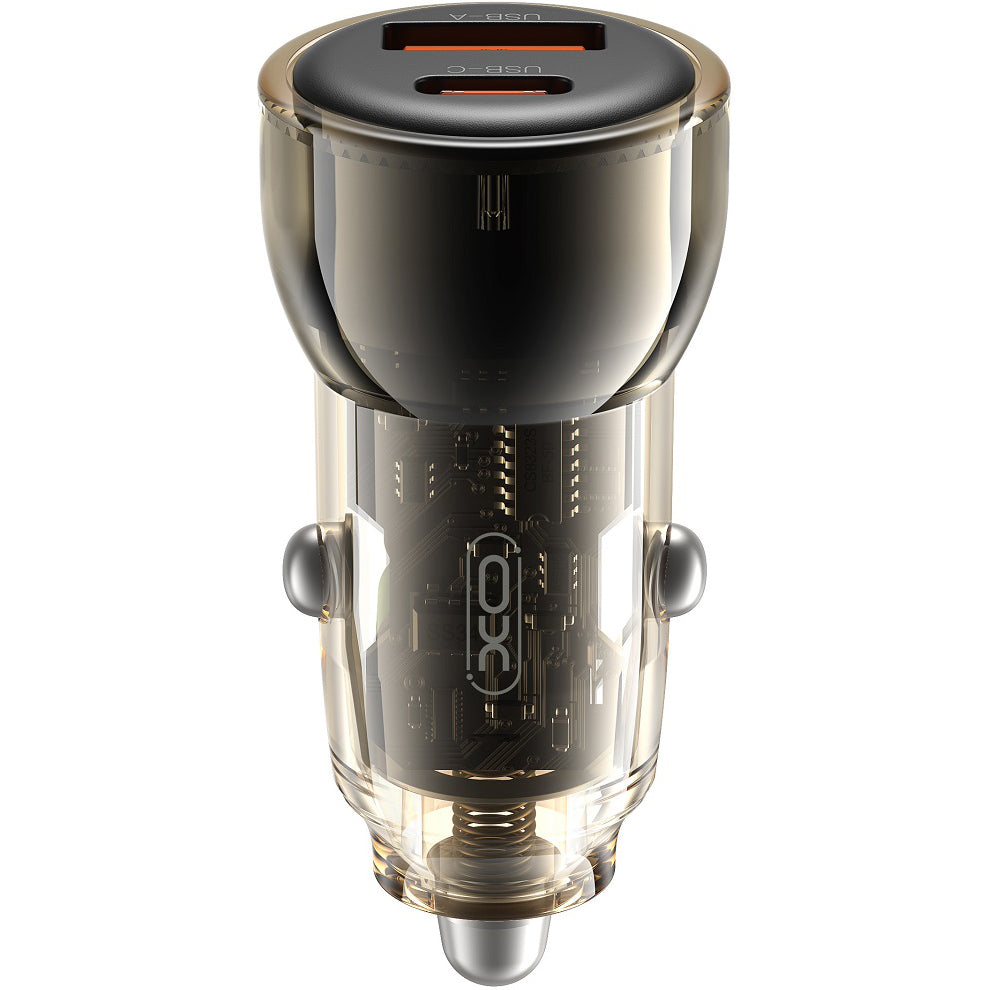 Nabíjačka do auta XO Design CC60, 60 W, 3A, 1 x USB-A - 1 x USB-C, čierna