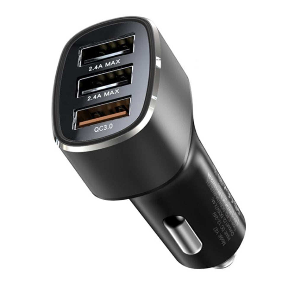 Auto nabíjačka Yesido Y46, 42W, 3A, 3 x USB-A, Čierna