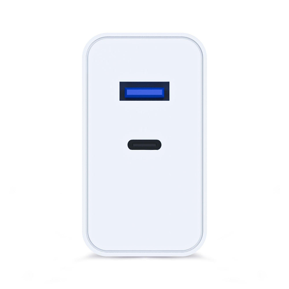 Sieťová nabíjačka 3MK FlowPower, 45W, 1 x USB-A - 1 x USB-C, biela