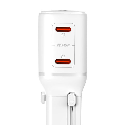 Sieťová nabíjačka 3MK Globe Travel, 45W, 3A, 2 x USB-C, biela