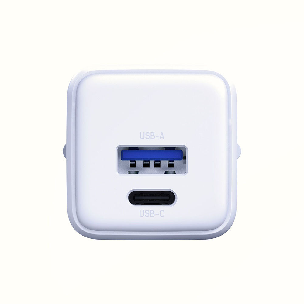 Sieťová nabíjačka 3MK Hyper, 20W, 3A, 1 x USB-A - 1 x USB-C, Biela