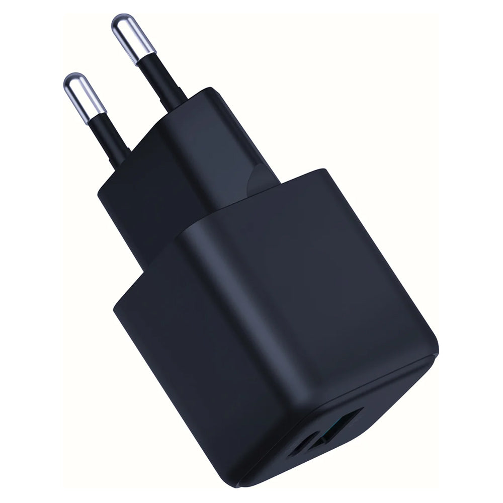 Sieťová nabíjačka 3MK Hyper, 20W, 3A, 1 x USB-A - 1 x USB-C, Čierna