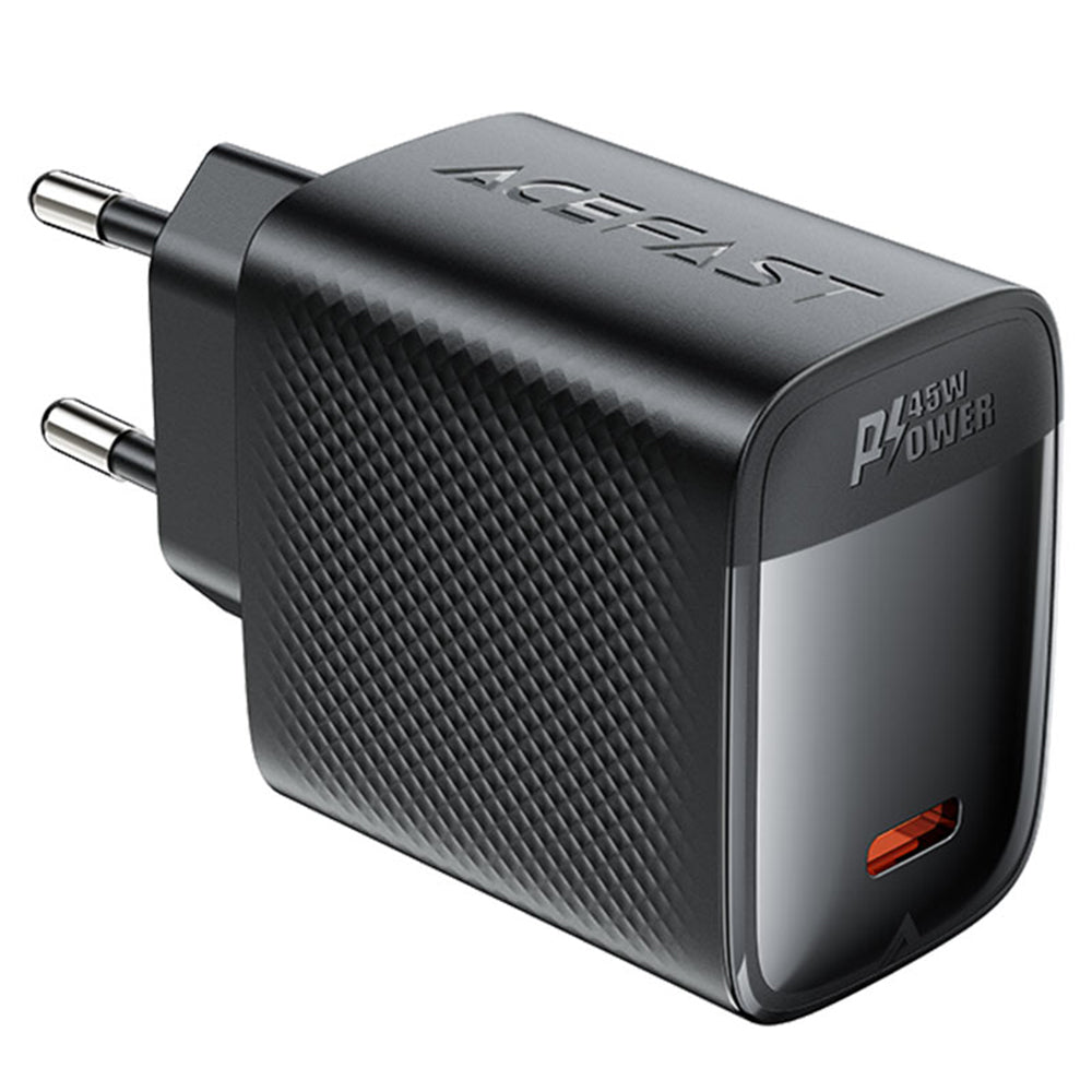 Sieťová nabíjačka Acefast A112, 45W, 3A, 1 x USB-C, Čierna
