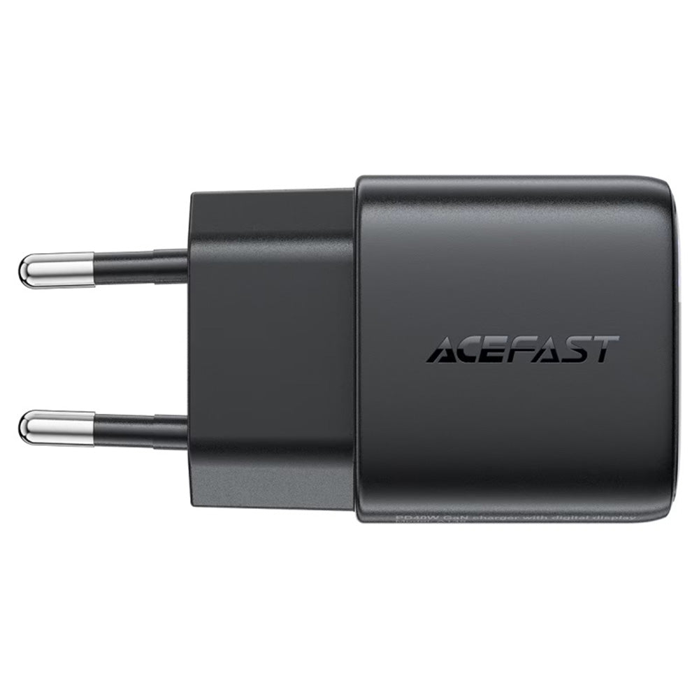 Sieťová nabíjačka Acefast A135 Display, 45W, 3A, 1 x USB-C, Čierna