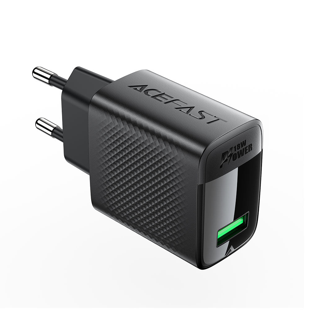 Sieťová nabíjačka Acefast A90, 18W, 3A, 1 x USB-A, Čierna