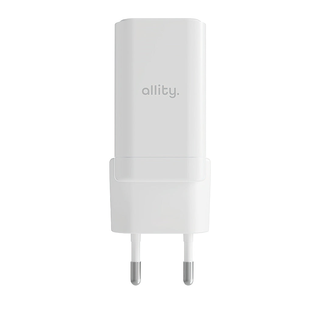 Sieťová nabíjačka Allity. ATC-01-45WCC Fast, 45W, 3A, 1 x USB-A - 1 x USB-C, Biela