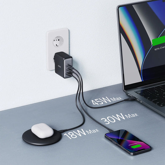 Sieťová nabíjačka Anker 736 Nano II, 100 W, 3A, 1 x USB-A - 2 x USB-C, čierna A2145G11