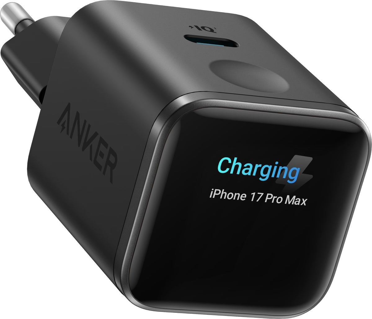 Sieťová nabíjačka Anker Nano Display, 45W, 3A, 1 x USB-C, čierna A121DG11