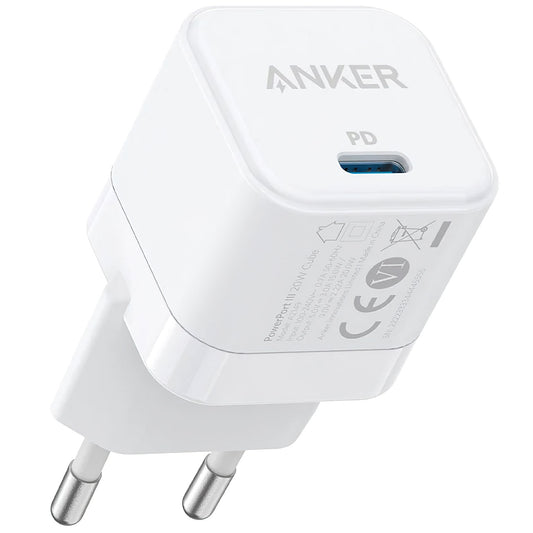 Sieťová nabíjačka Anker PowerPort III Cube, 20 W, 3A, 1 x USB-C, biela A2149G21