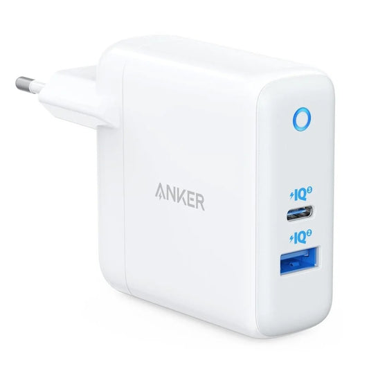 Sieťová nabíjačka Anker PowerPort PD+ 2, 35 W, 3A, 1 x USB-A - 1 x USB-C, biela A263636G21