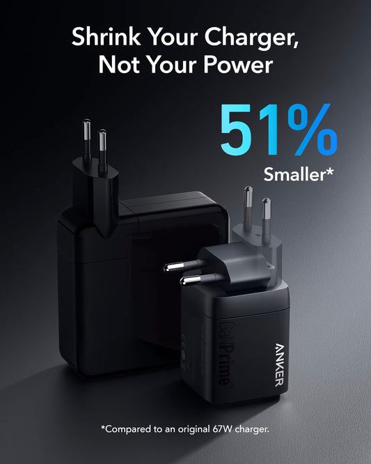 Sieťová nabíjačka Anker Prime, 67 W, 5 A, 1 x USB-A - 2 x USB-C, čierna A2669313