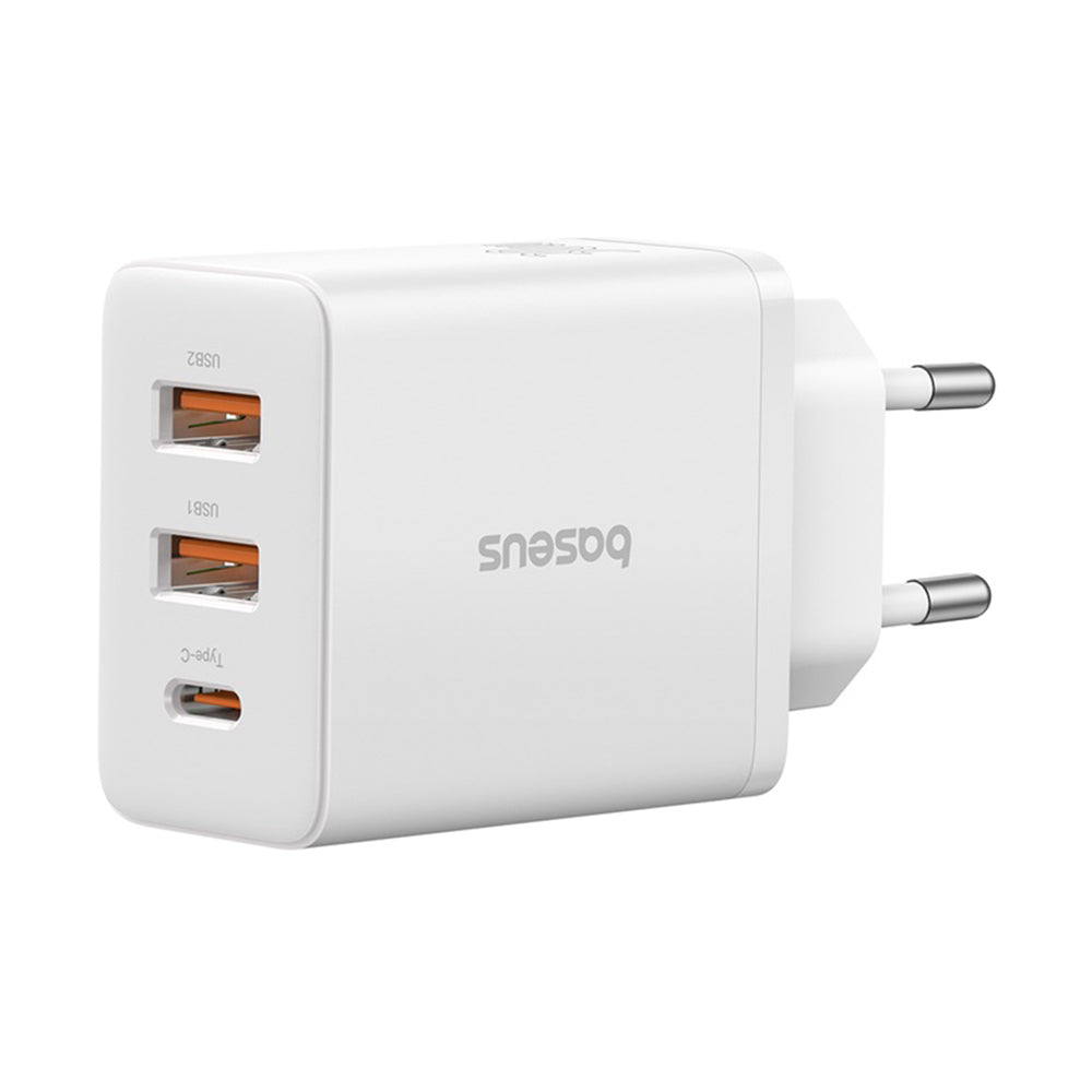 Nabíjačka Baseus Cube, 30W, 3A, 2 x USB-A - 1 x USB-C, Biela P10111402213-00