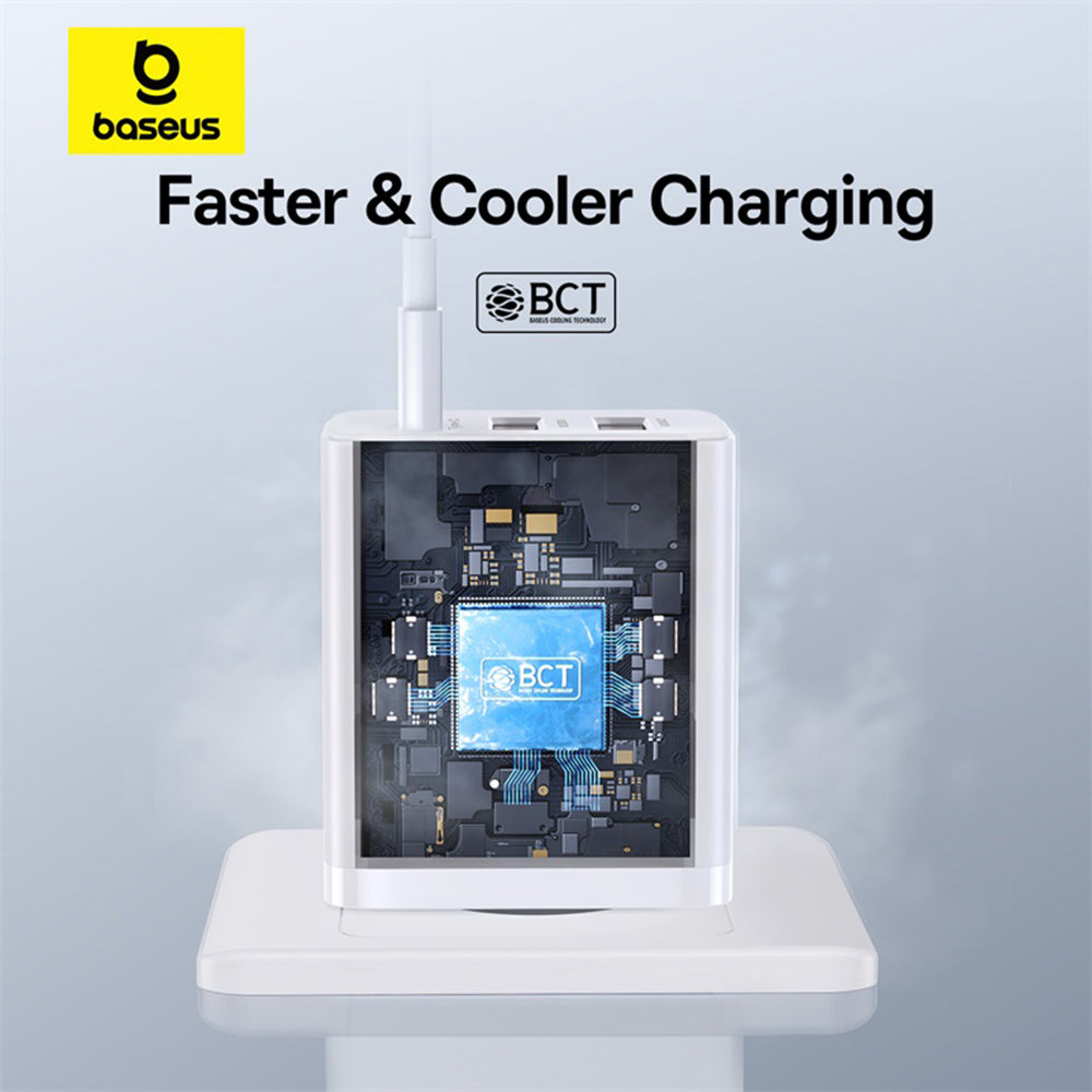 Nabíjačka Baseus Cube, 30W, 3A, 2 x USB-A - 1 x USB-C, Biela P10111402213-00