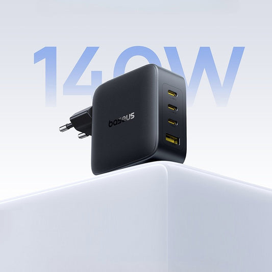 Sieťová nabíjačka Baseus EnerFill FH11, 140W, 5A, 1 x USB-A - 3 x USB-C, Čierna E0121J00