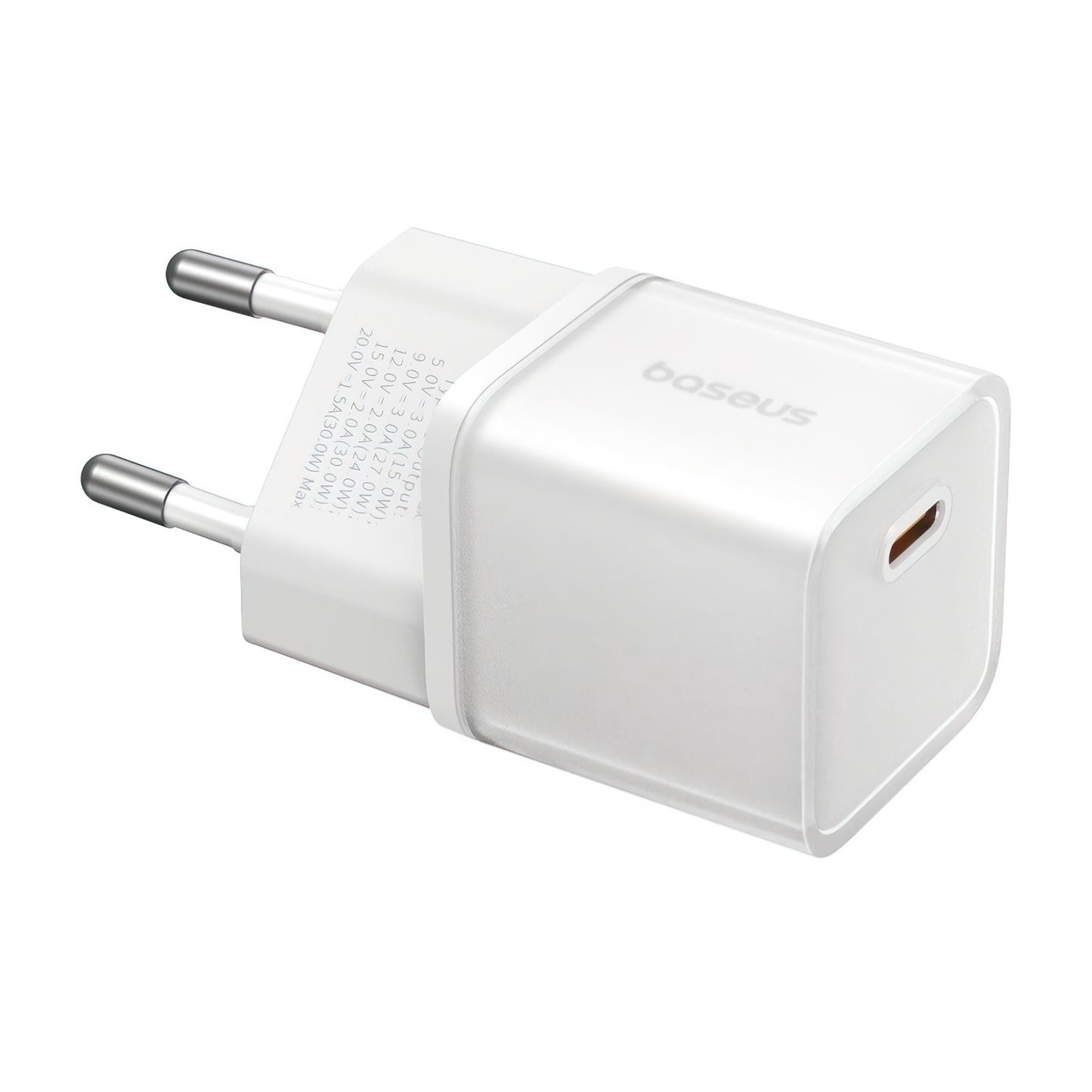 Sieťová nabíjačka Baseus GaN5S, 30W, 3A, 1 x USB-C, Biela P10162504213-00