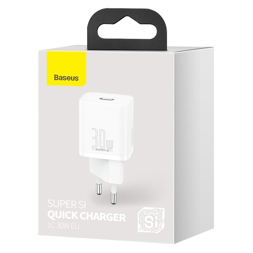 Sieťová nabíjačka Baseus Super Si 1C, 30 W, 3A, 1 x USB-C, biela CCSUP-J02