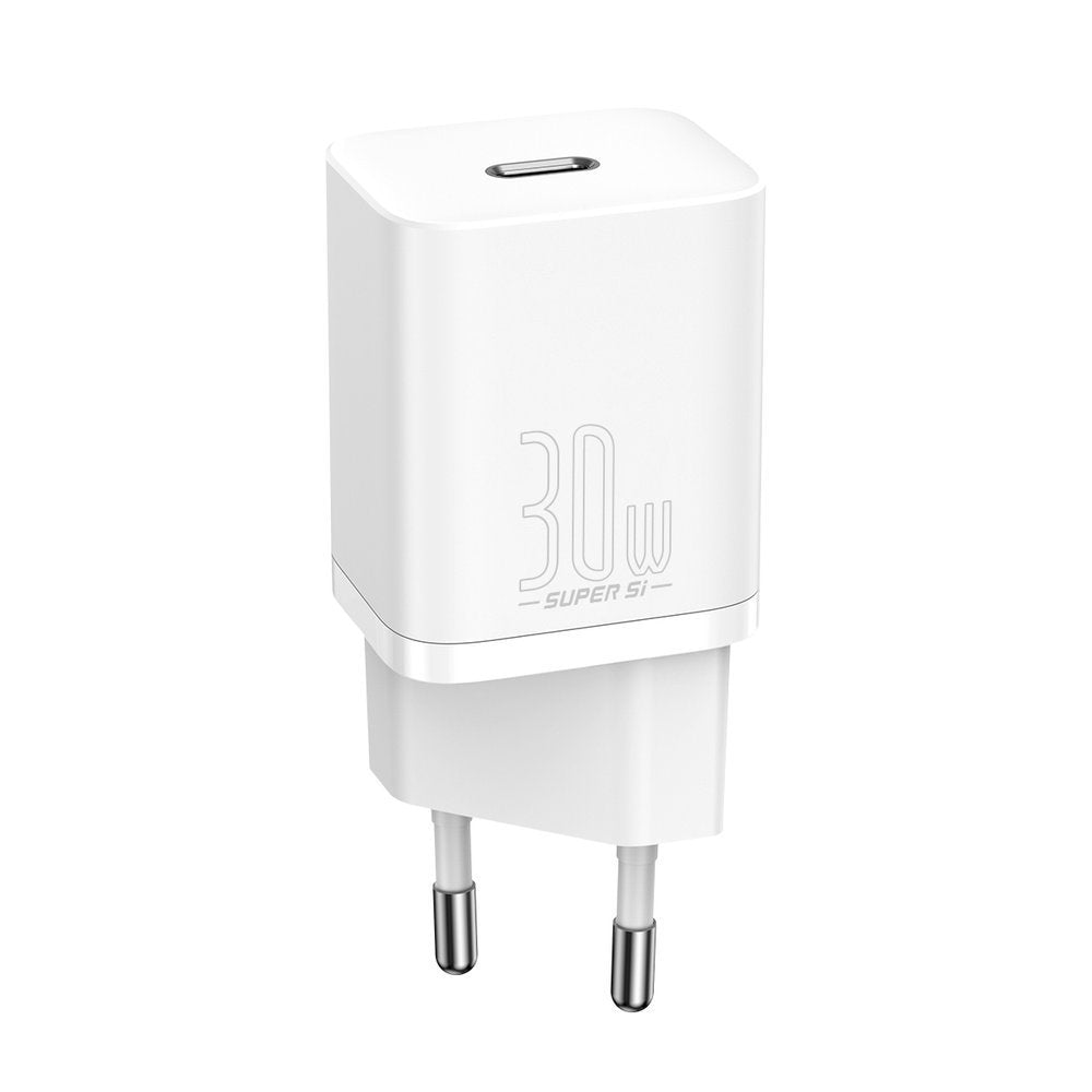 Sieťová nabíjačka Baseus Super Si 1C, 30 W, 3A, 1 x USB-C, biela CCSUP-J02