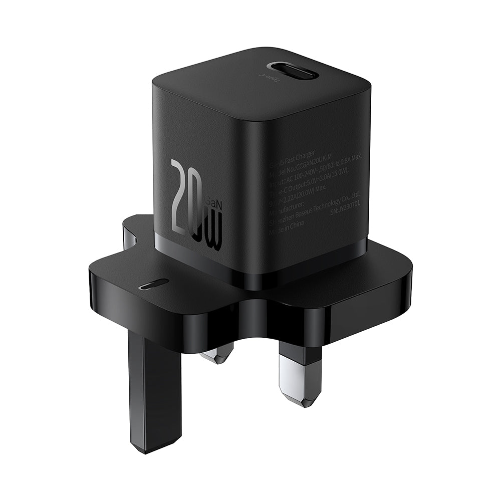 Sieťová nabíjačka Baseus UK, 20W, 3A, 1 x USB-C, Čierna P10110907113-00