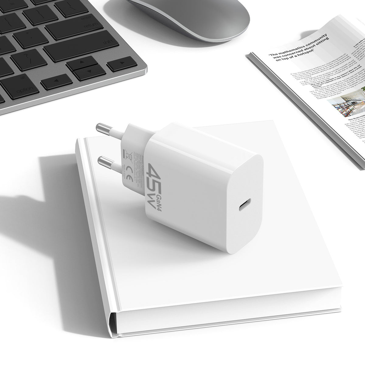 Sieťová nabíjačka Blavec BC-7, 45W, 3A, 1 x USB-C, Biela