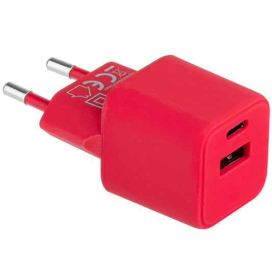 Sieťová nabíjačka Colourum CLS30-AC-02, 30 W, 3A, 1 x USB-A - 1 x USB-C, purpurová