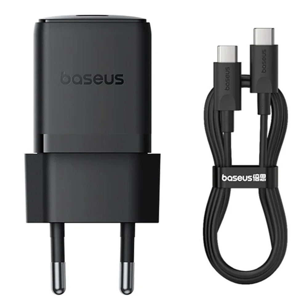 Sieťová nabíjačka s káblom USB-C Baseus Palm, 30W, 3A, 1 x USB-C, Čierna P10111605113-01