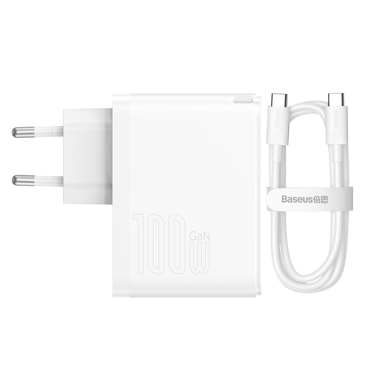 Sieťová nabíjačka s káblom USB-C Baseus GaN5 Pro, 100W, 3A, 1 x USB-A - 1 x USB-C, Biela CCGP090202